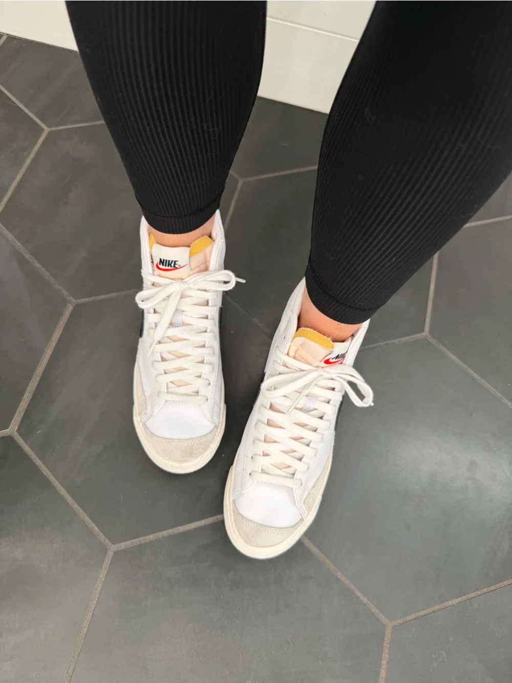 Nike Blazer Mid ‘77 Women's White Sneakers with Cream Suede Accents